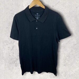 NEW Mack Weldon Silver Pique Polo Shirt True Black Size‎ XL Short Sleeves Collar